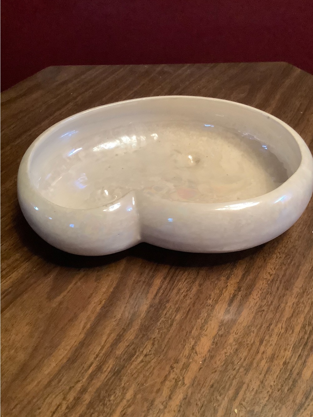 Vintage 1970s McCoy mother of pearl irredescent planter